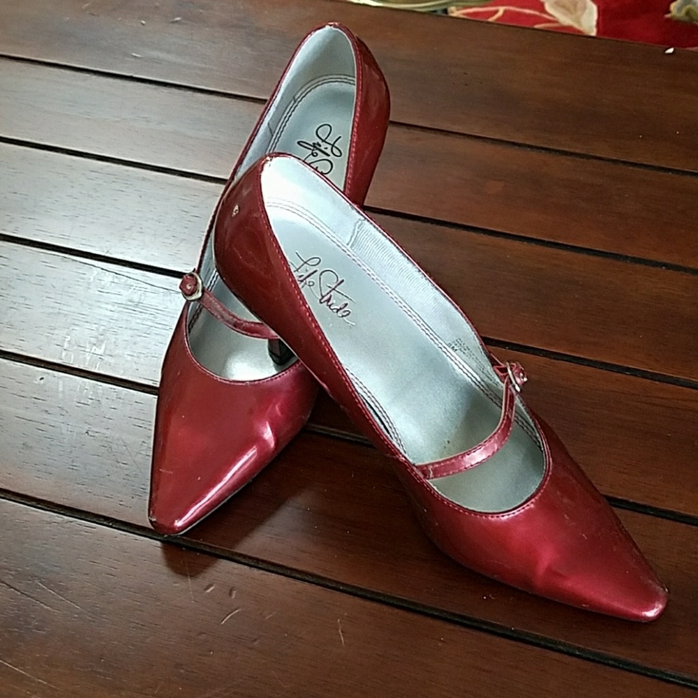 Patent leather heels